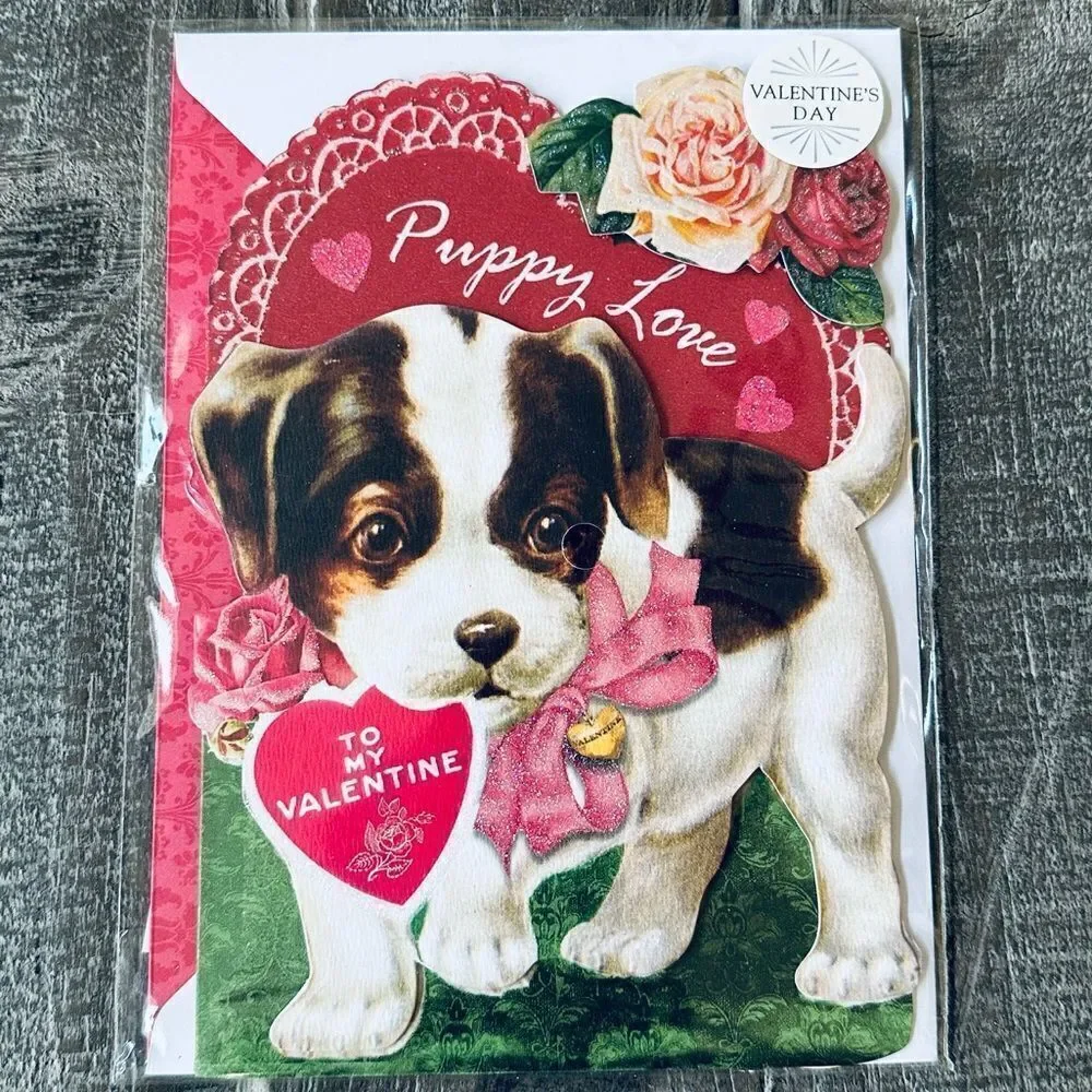 Puppy Love Valentine’s Day Dog Greeting Card